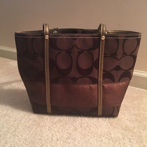 Coach brown and copper Handbag